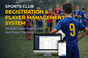 Youth sports club registration and player management system for teams and leagues