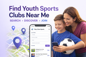 Find youth sports clubs near me using the Play 2 Earn Sports Club Finder to search local teams by sport and city